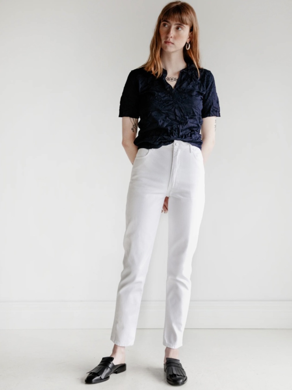 Eckhaus Latta Classic El Jeans White